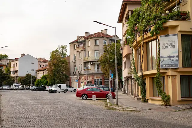 The street outside PULDIN HOUSE in central Plovdiv