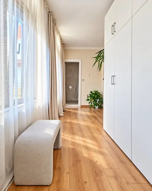 Hallway with built-in wardrobe, Sunny Balcony